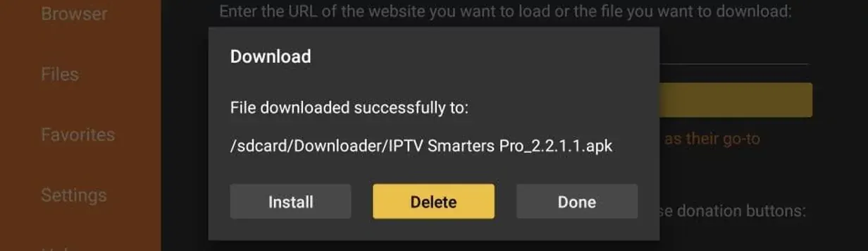 Delete option
